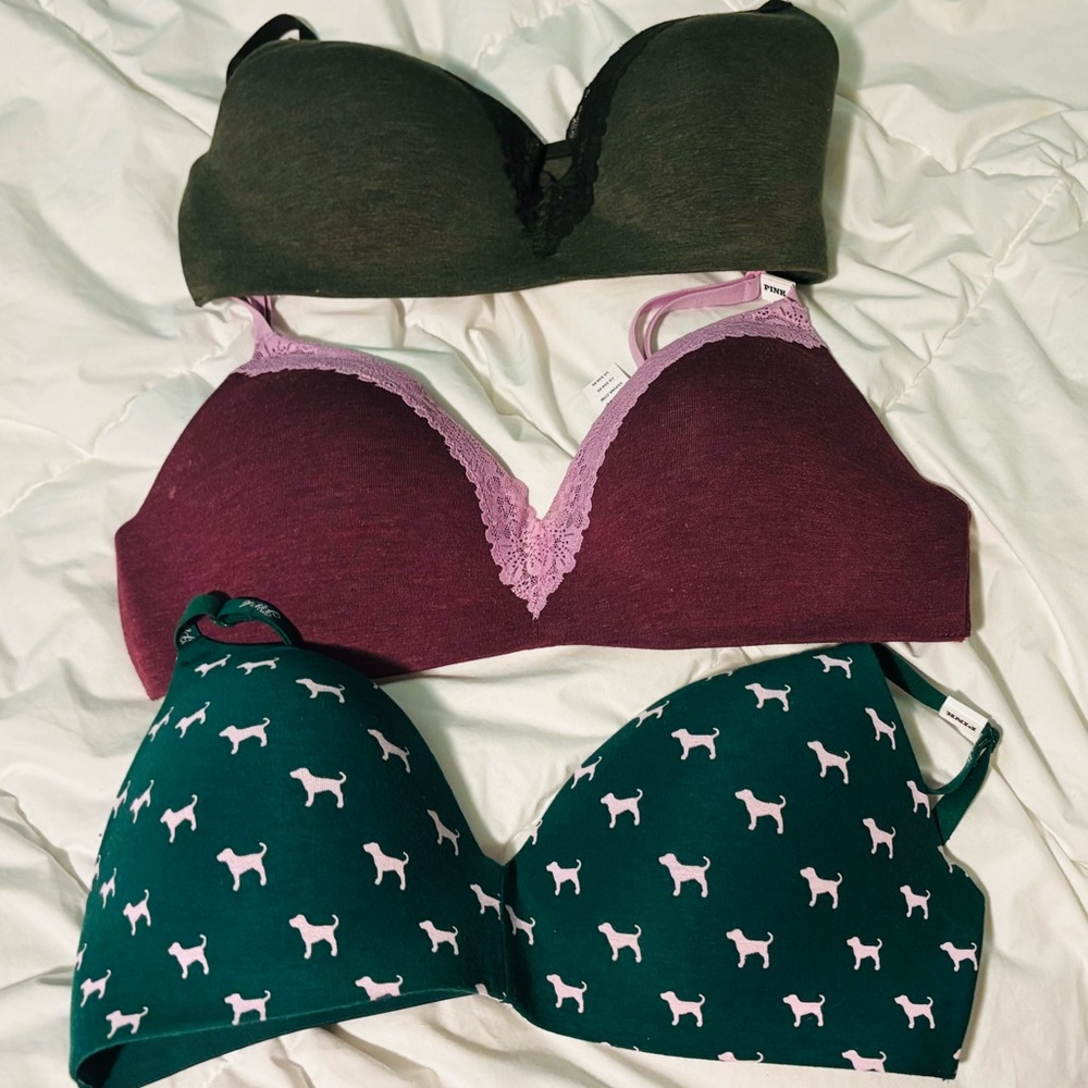 Victoria's Secret Bra Set - Black, Purple, Green